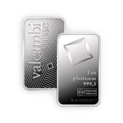 1 ounce Platinum Bar - Valcambi