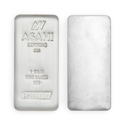 1 kilogram cast Silver Bar - Asahi Refining